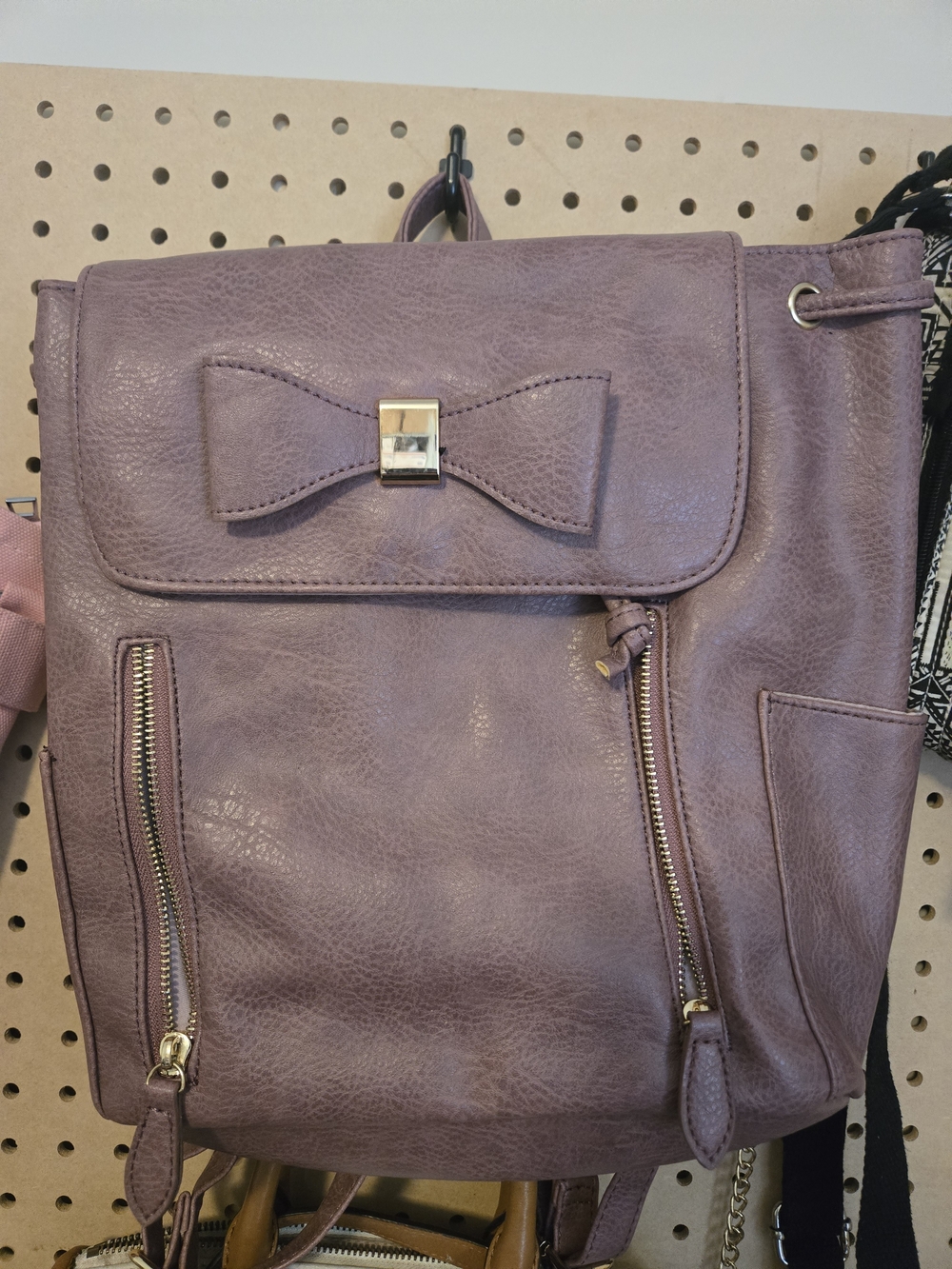 Under One Sky Mauve Bow-Accent Backpack